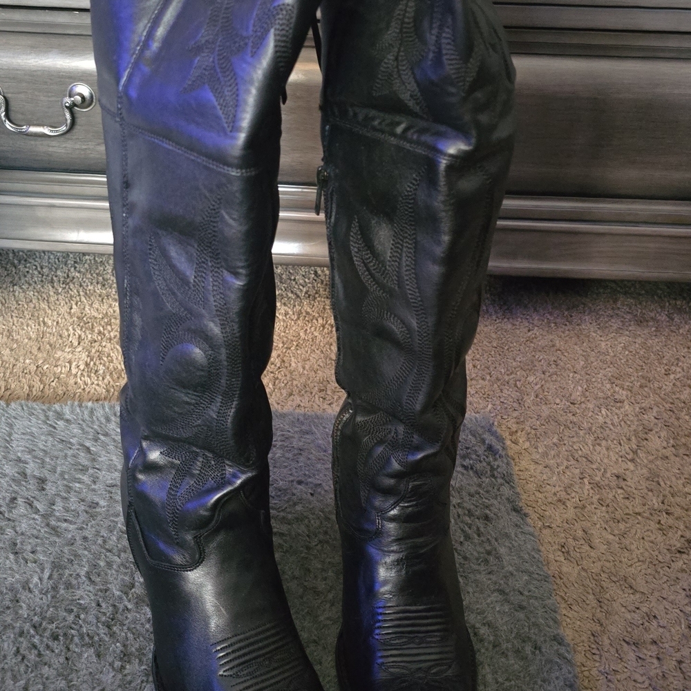 Dan Post Black Over the Knee Boots